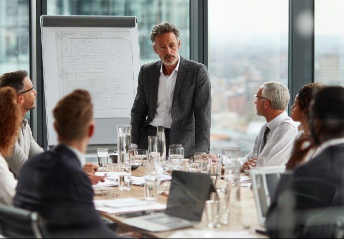 Business leaders planning transformation